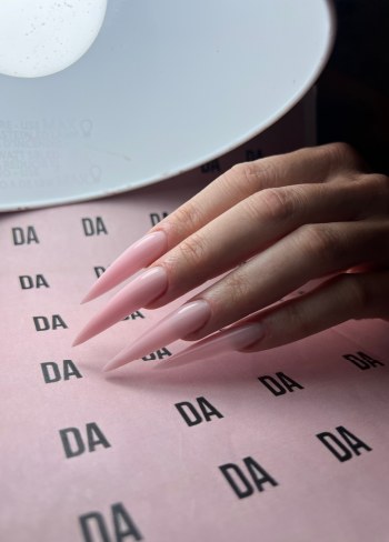Pink nails on a DA table mat